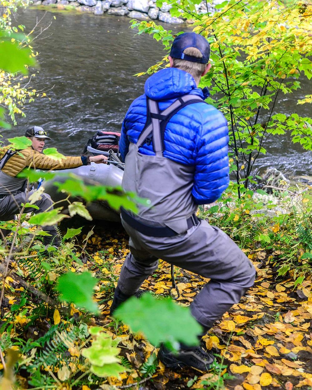 Waterproof bib and wader detail for OEM outerwear product planning